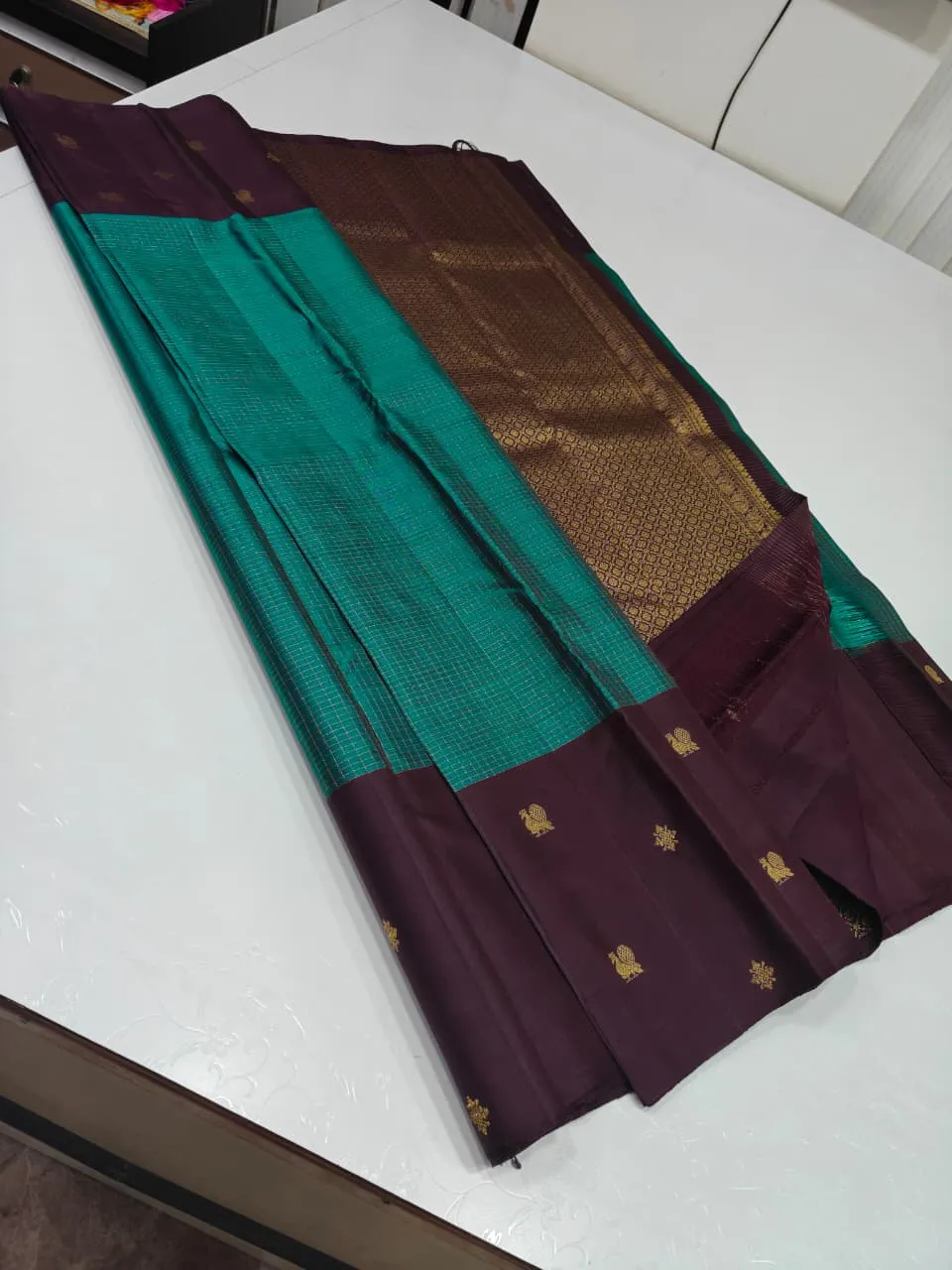 Handcrafted Gold Weaving Kancheepuram Silk Sarees